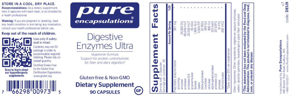 Pure Encapsulations Digestive Enzymes Ultra