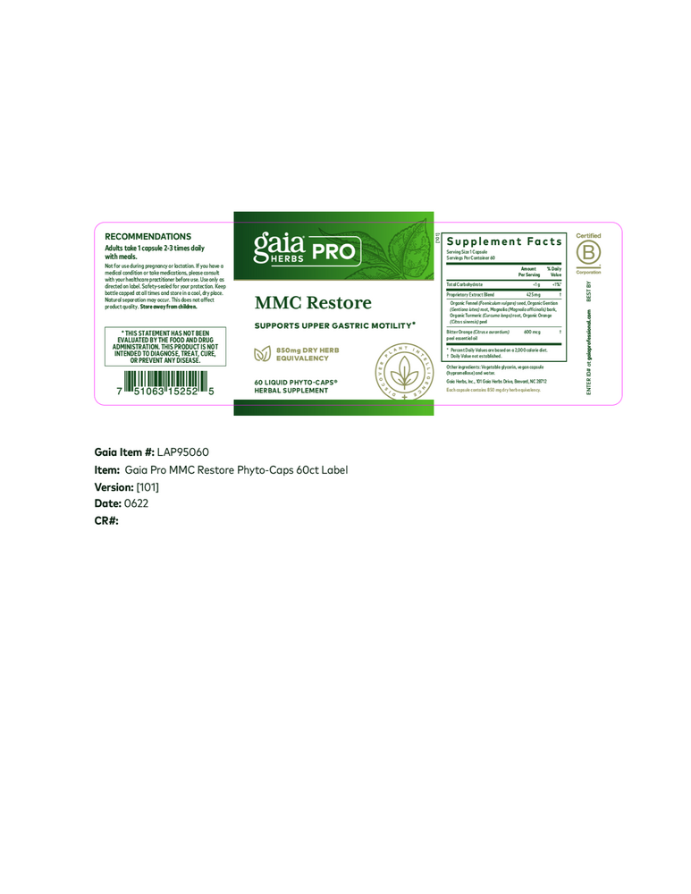 Gaia Herbs Pro MMC Restore