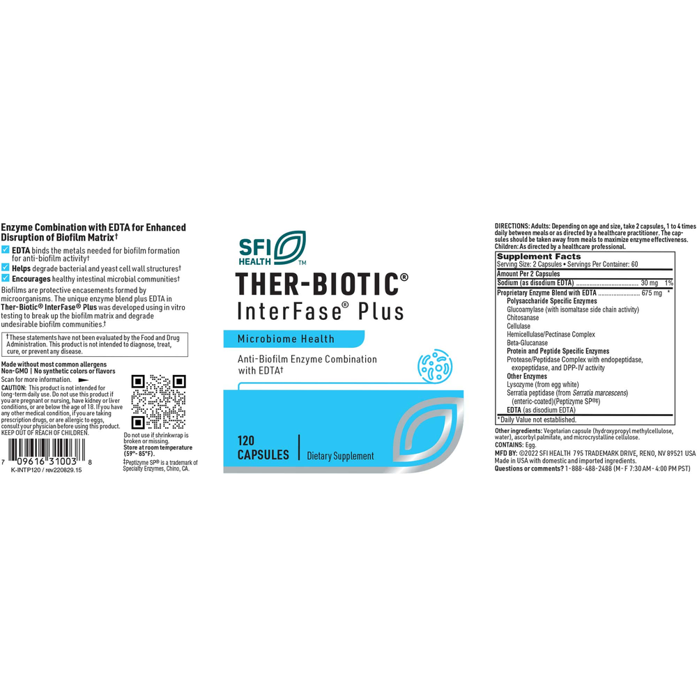 Klaire Labs Ther-Biotic® Interfase Plus