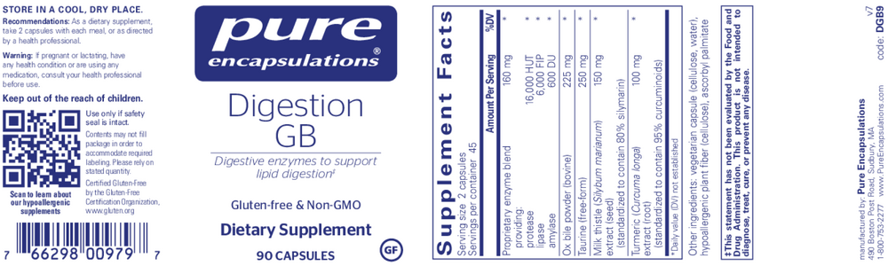 Pure Encapsulations Digestion GB