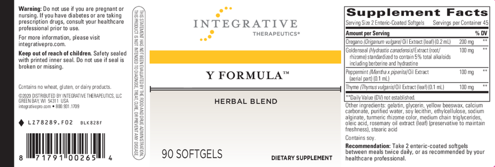 Integrative Therapeutics Y Formula