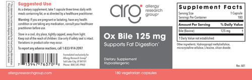 ARG Ox Bile 125 mg Digest