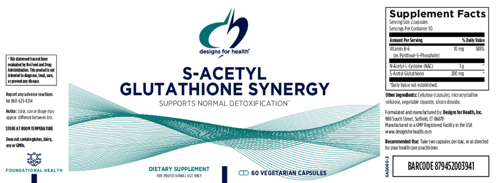 Designs for Health S-Acetyl Glutathione Synergy