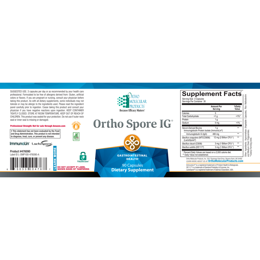 Ortho Molecular Products Ortho Spore IG