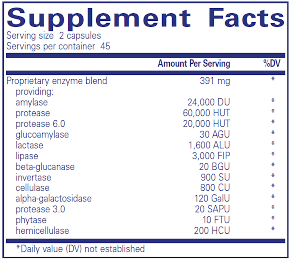 Pure Encapsulations Digestive Enzymes Ultra
