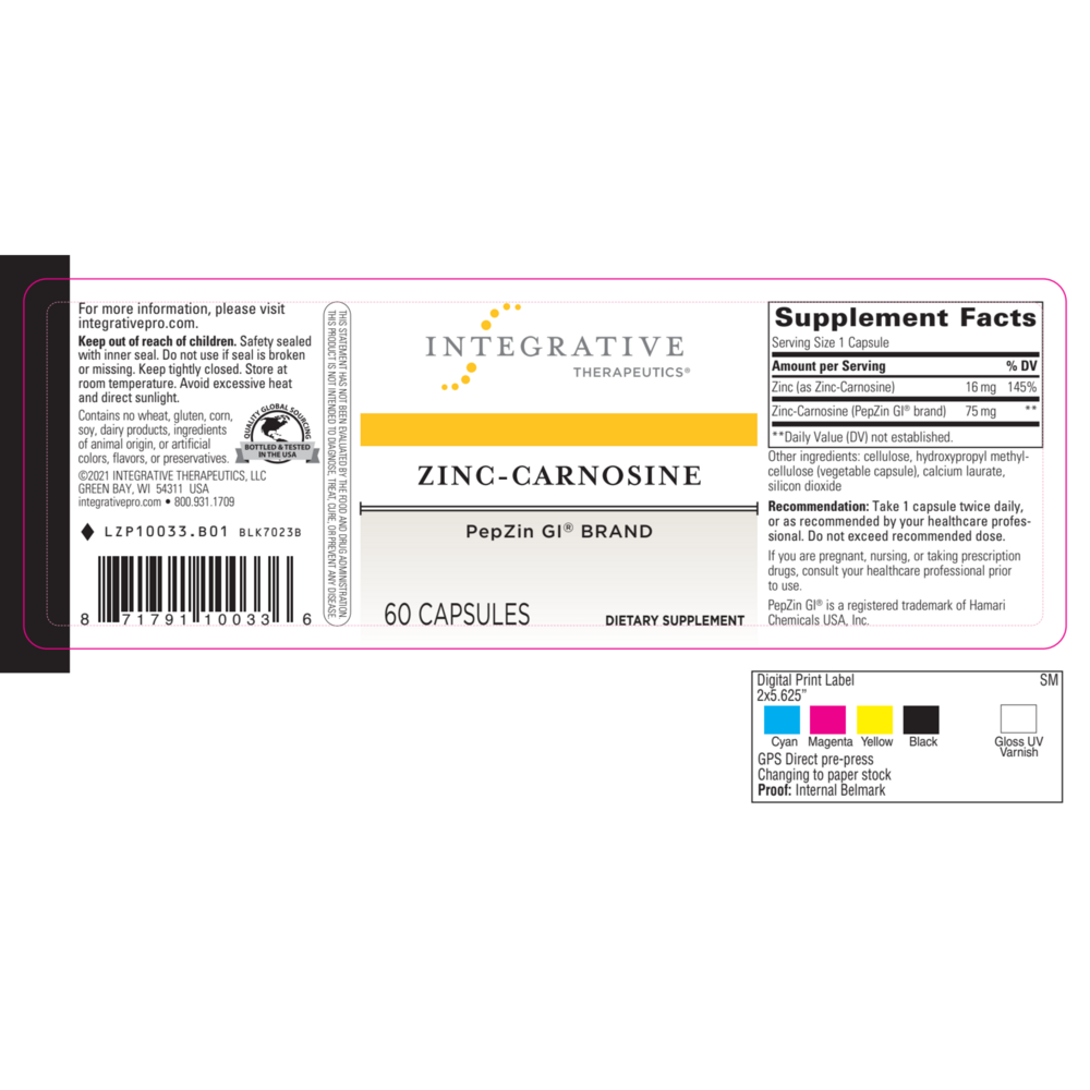 Integrative Therapeutics Zinc-Carnosine